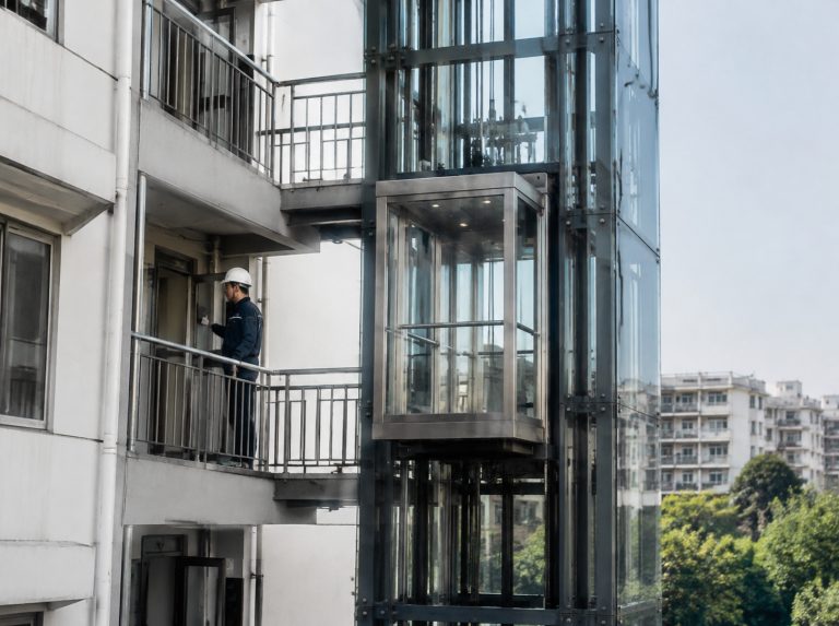 焦作旧楼加建观光电梯